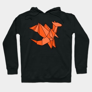 Orange origami dragon Hoodie